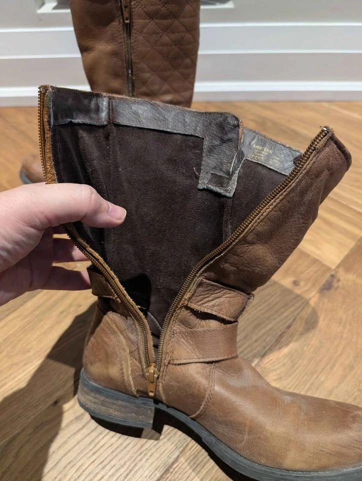 Women's Steve Madden Brown Leather Boots - photo 4
