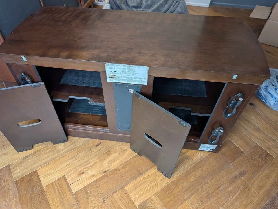 Dark brown TV stand / cabinet - photo 3