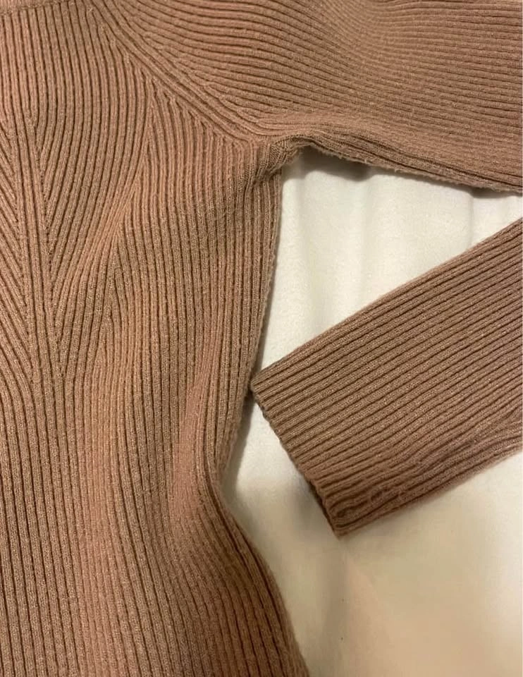 Solmar Mocha Long Sleeve Ribbed Top - photo 3