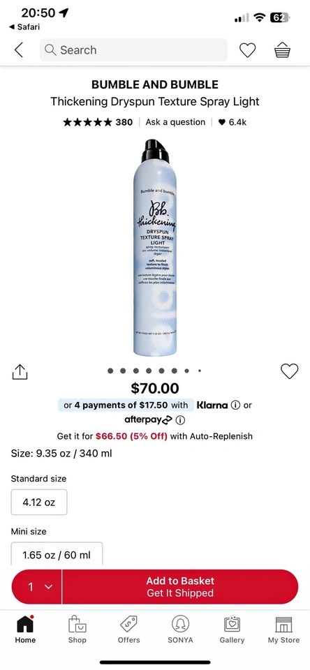 Brand New Bumble and Bumble Light Volume Spray. Huge bottle