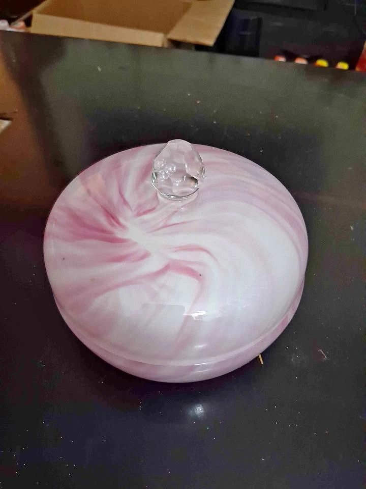 Vintage Pink Trinket Container/Sugar Bowl
