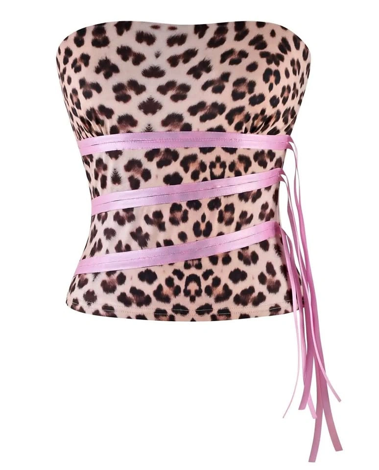 I AM GIA Arly Leopard Top - Size Large