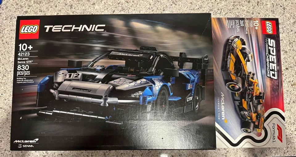 LEGO BUNDLE: Technic McLaren GTR Senna & Speed Champions F1