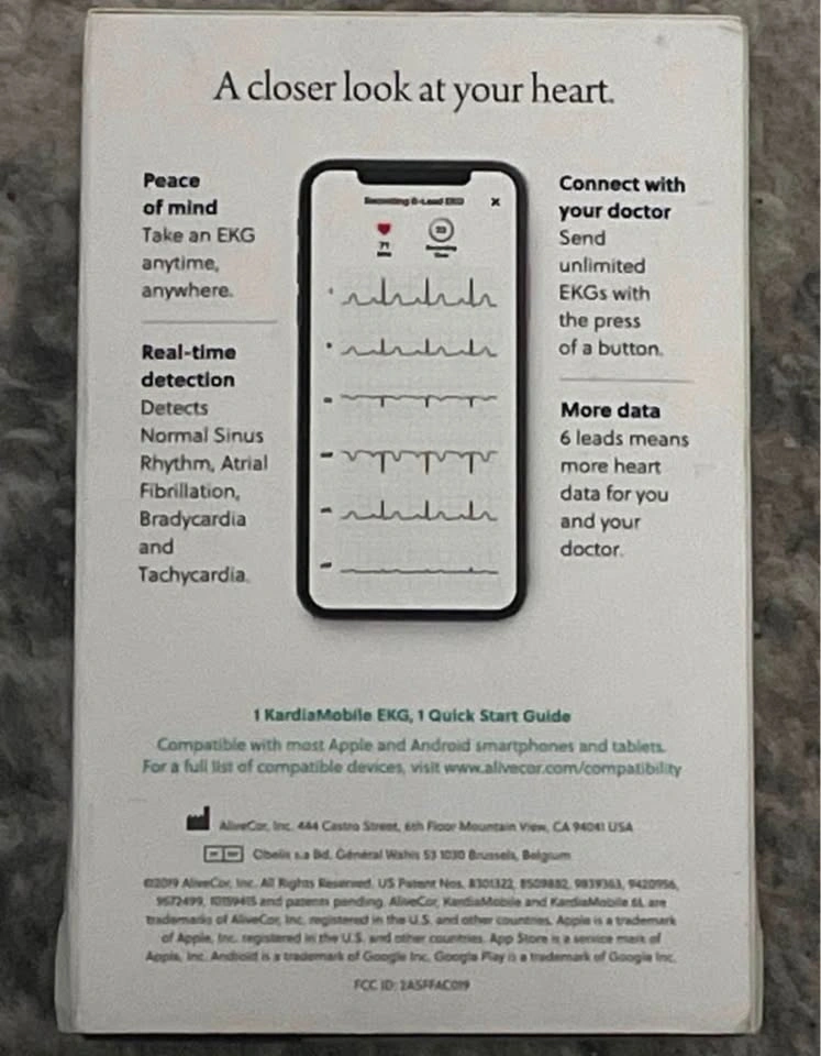 KardiaMobile 6-Lead Personal EKG Monitor - photo 2
