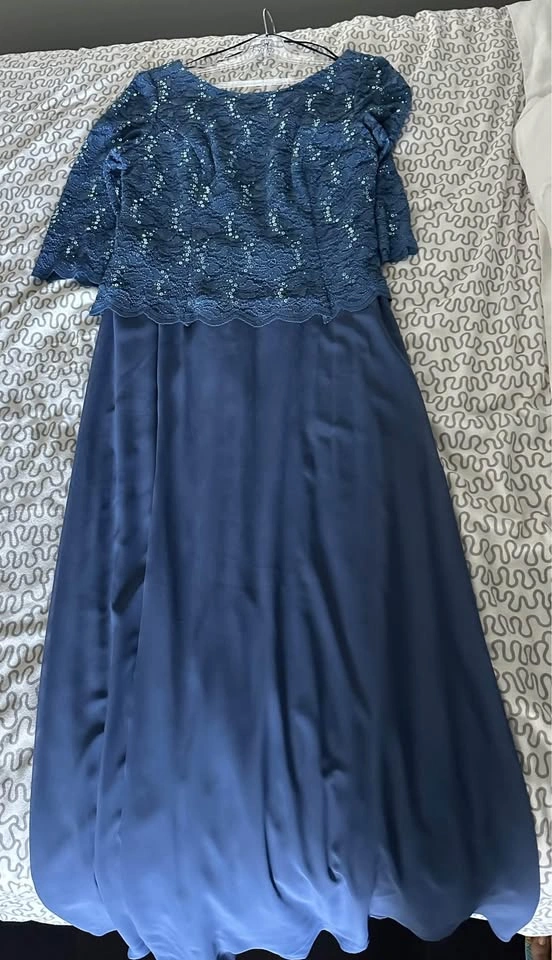 Alex Evenings Women's Long Mock Sequin Lace Bodice Dress - photo 4