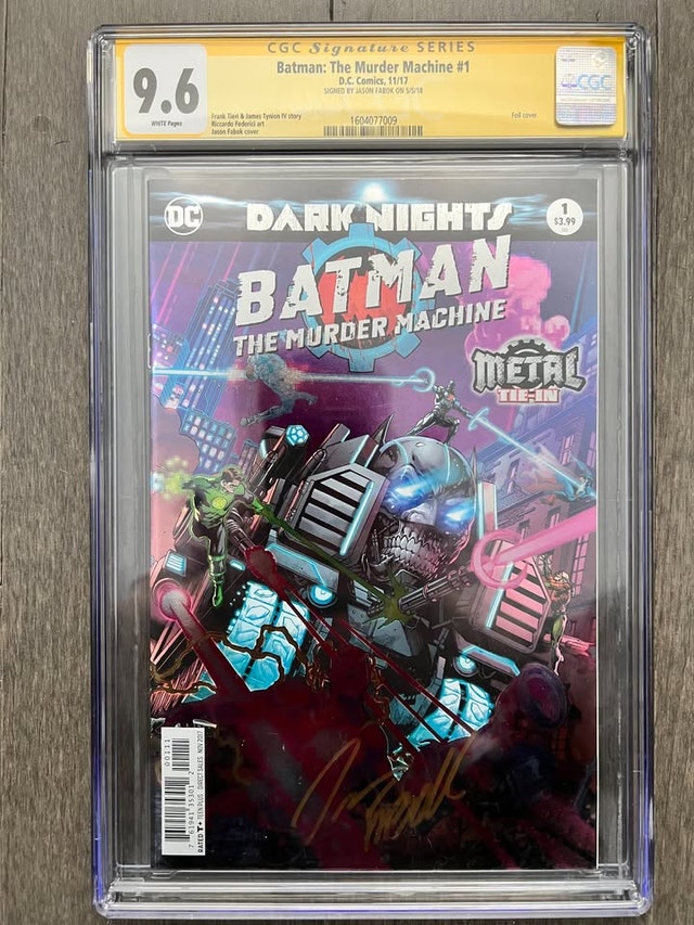 Dark Nights Batman The Murder Machine #1 CGC 9.8 Jason Fabok Sig