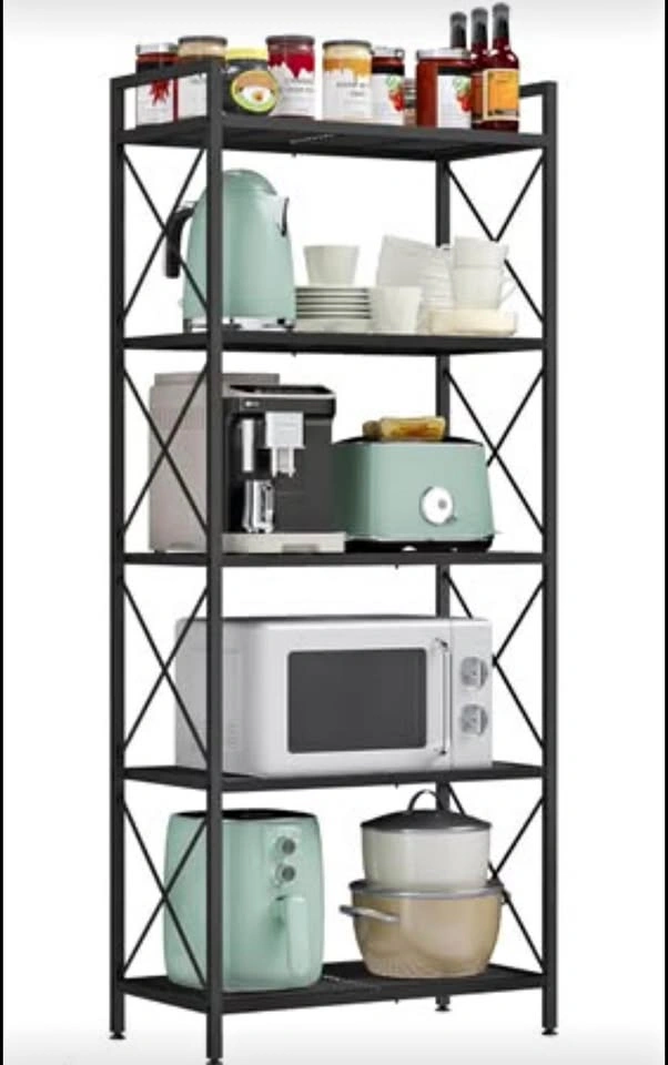SONGMICS 5-Tier Metal Storage Rack - Black