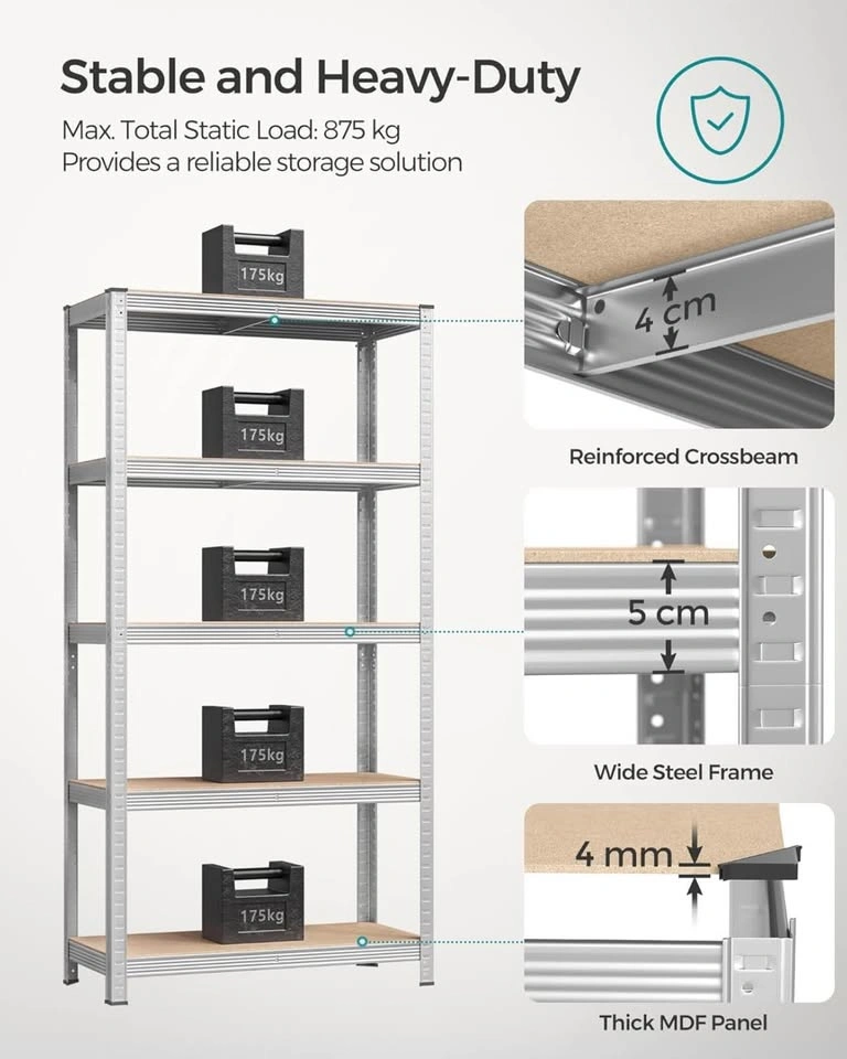 New 5-Tier Heavy-Duty Steel Shelving Unit (UGLR040E02) - photo 3