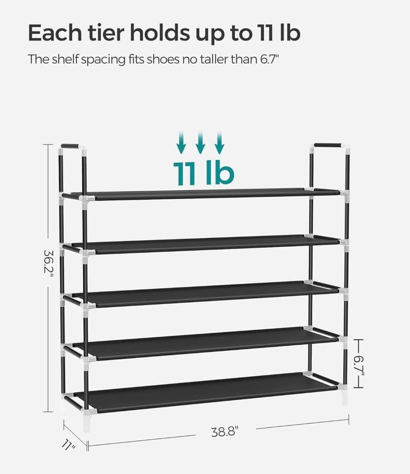 New 5-Tier Shoe Storage Rack - ULSH55H - photo 2
