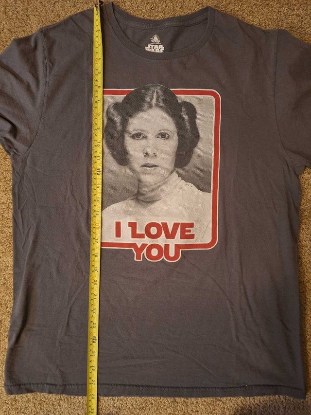 Disney Star Wars Princess Leia I Love You Shirt Size Large - photo 3