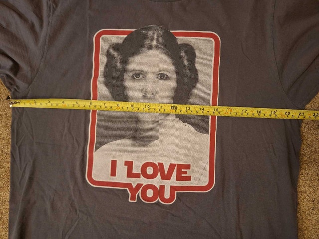 Disney Star Wars Princess Leia I Love You Shirt Size Large - photo 4