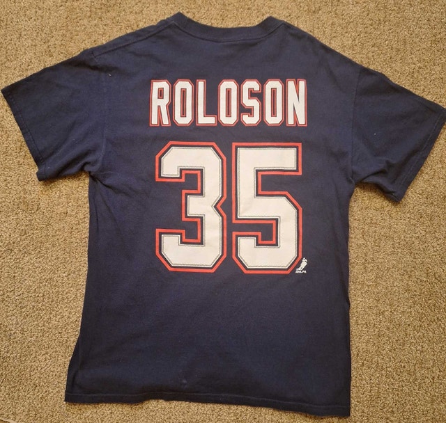 Dwayne Roloson Edmonton Oilers #35 T-Shirt - Old Time Hockey