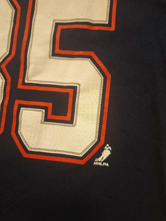 Dwayne Roloson Edmonton Oilers #35 T-Shirt - Old Time Hockey - photo 3