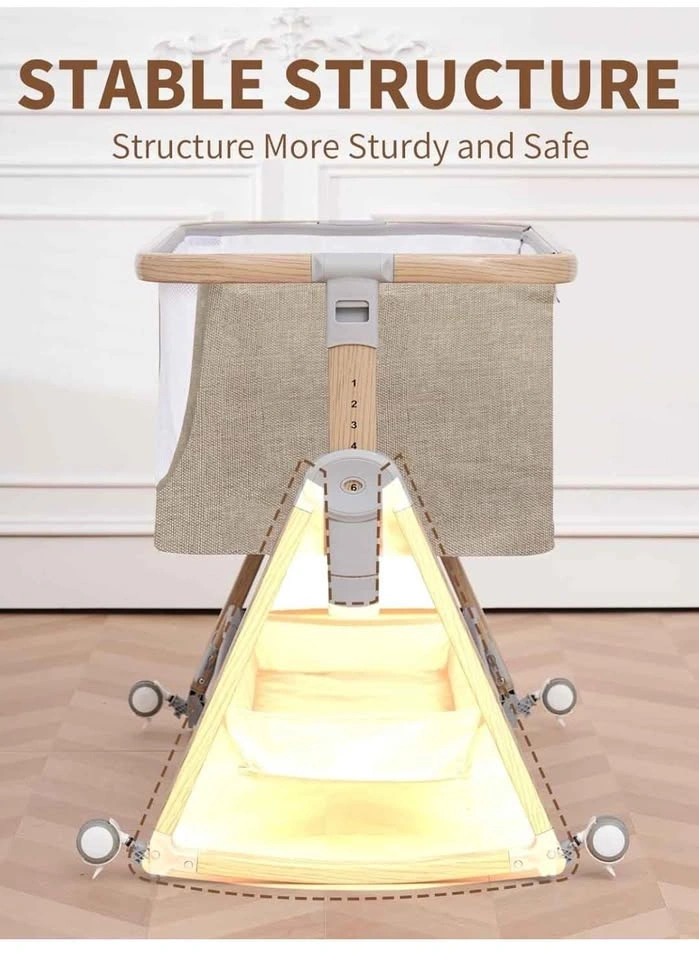 Baby Bassinet Bedside Sleeper with Sheets & Mattress - photo 5