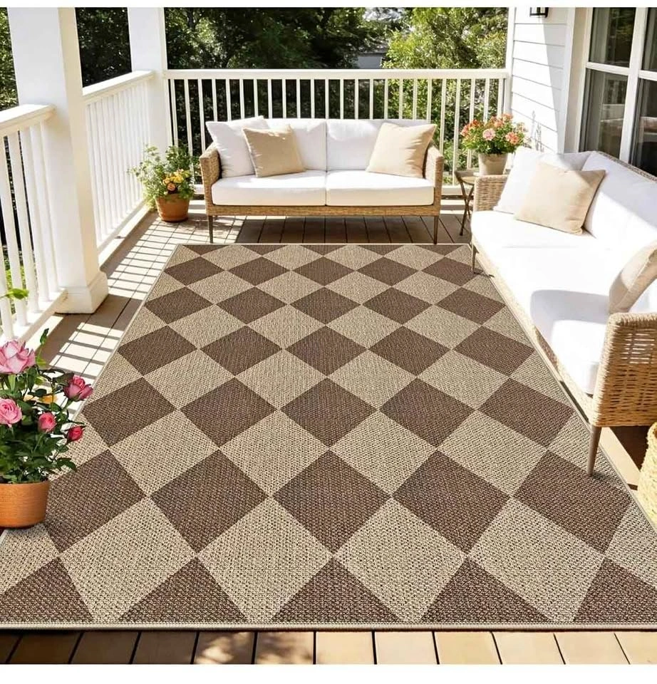 Easy Jute Rug 5x7 Area Rugs, Washable Indoor Outdoor Rugs