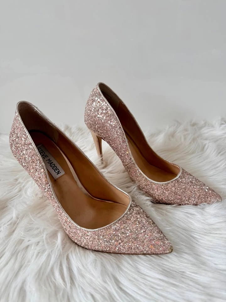 Steve Madden Pink Daisie Glitter Pumps - Size 6 - photo 3