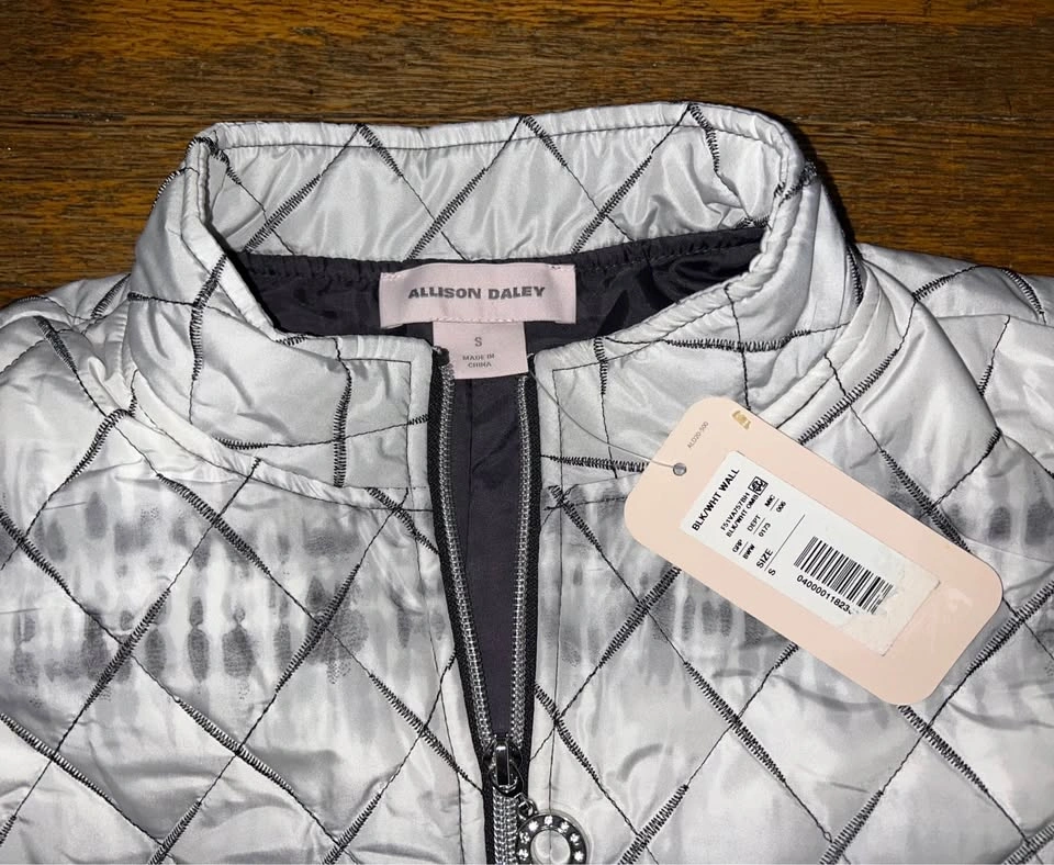 Allison Daley NEW Black & White Ombré Lightweight Vest - SZ S - photo 2