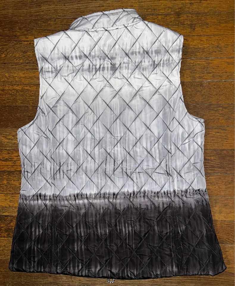 Allison Daley NEW Black & White Ombré Lightweight Vest - SZ S - photo 3