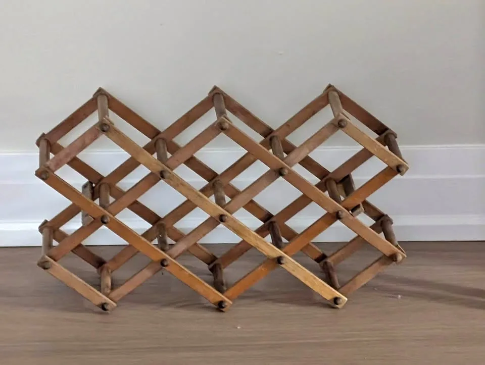 Wooden wine bottle rack thumbnail
