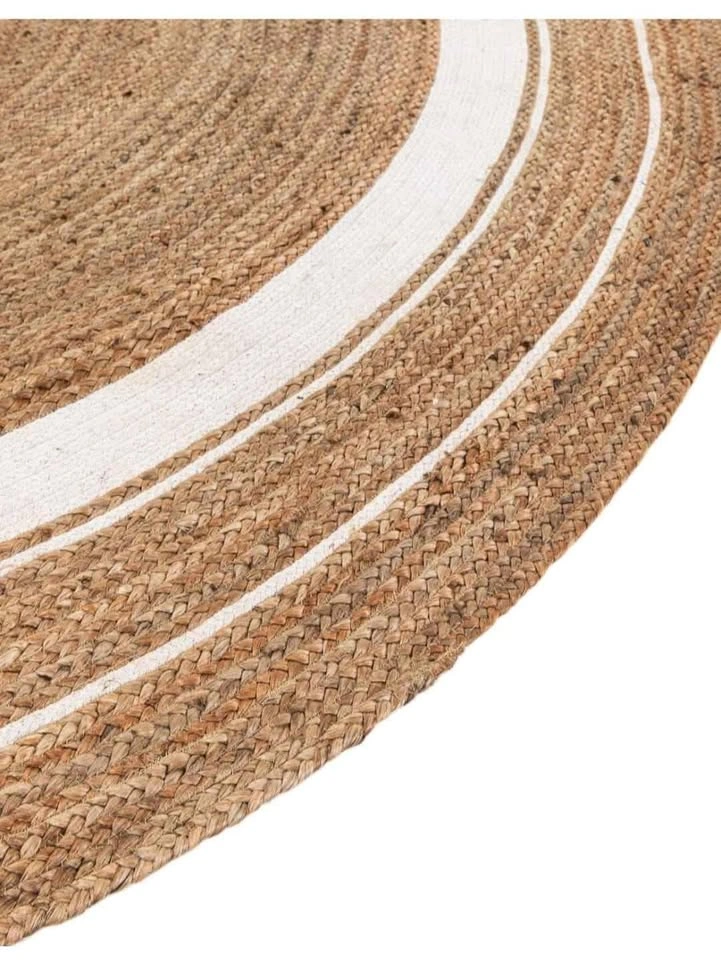 Hand Braided Jute Area Rug - Natural Woven Bohemian Rug (7' Roun - photo 3
