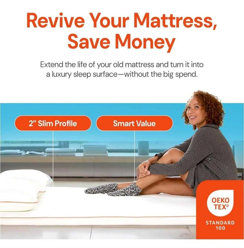Dormeo The Essentials Mattress Topper, King, 2-Inch - photo 4