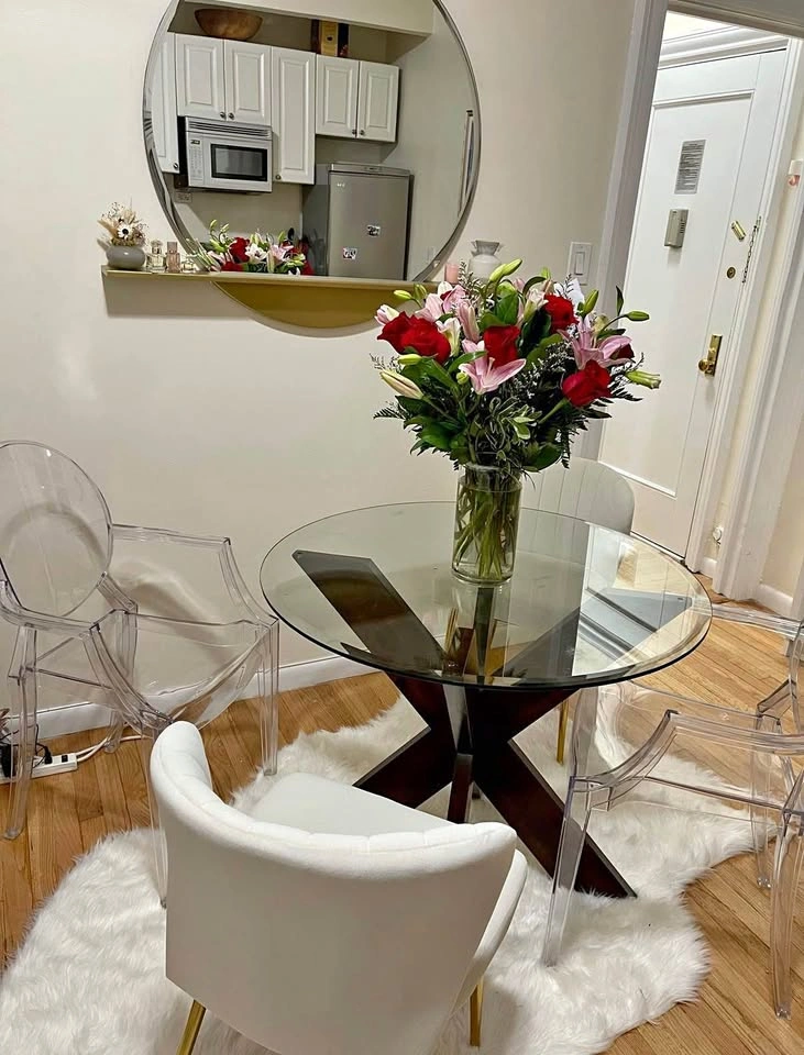 Glass Top Dining Table