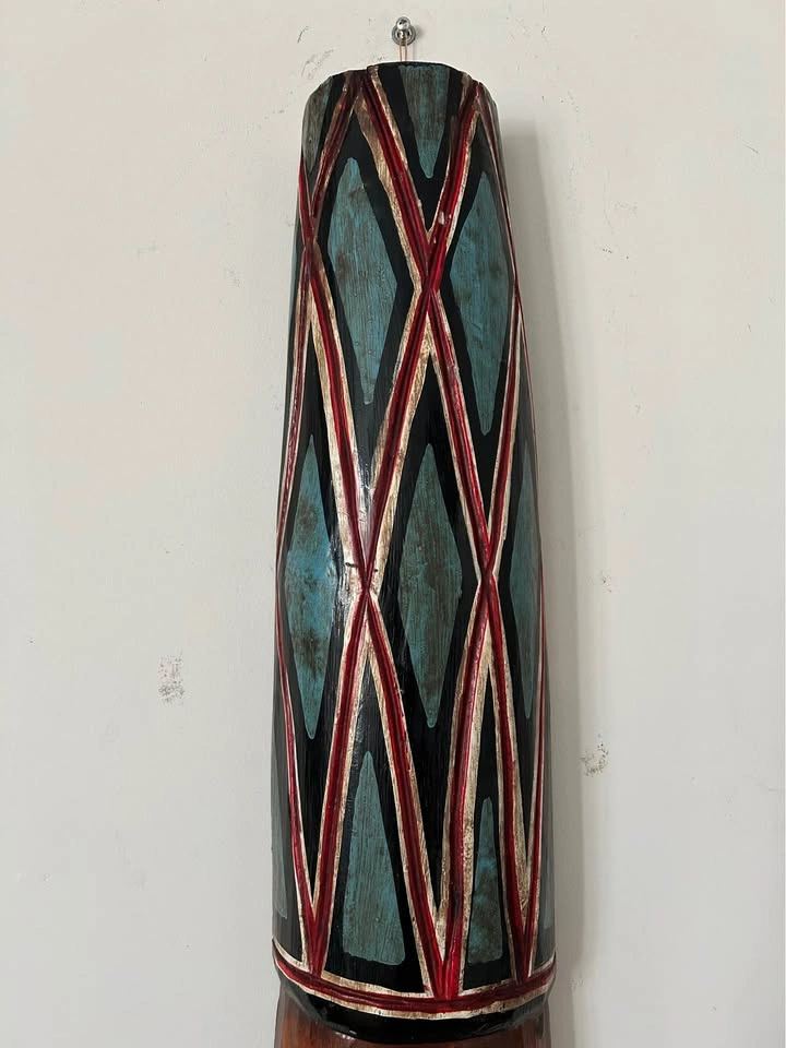 Large Hand-Carved Tribal Wooden Wall Mask – 38” Statement Decor - photo 4