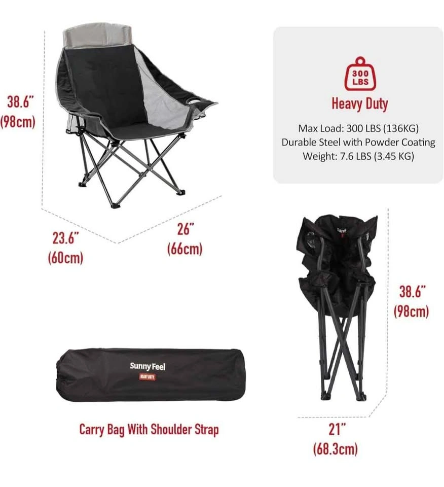 Oversized Folding Camping Chair Set (2 Chairs) - photo 3