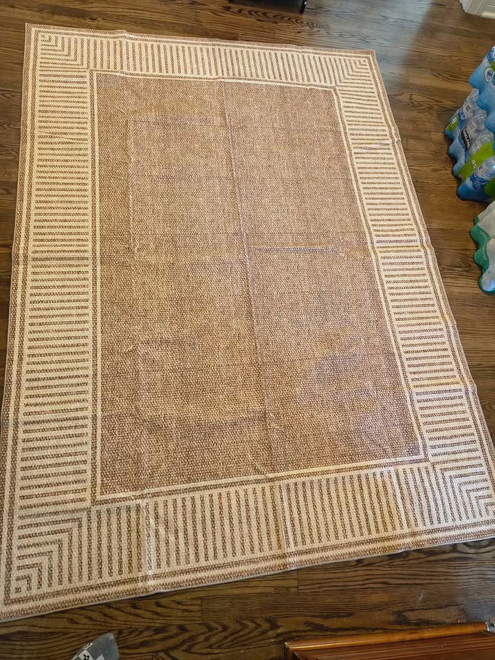 Washable Area Rug 5x7 with Rubber Backing, Brown/Beige🥕 - photo 4