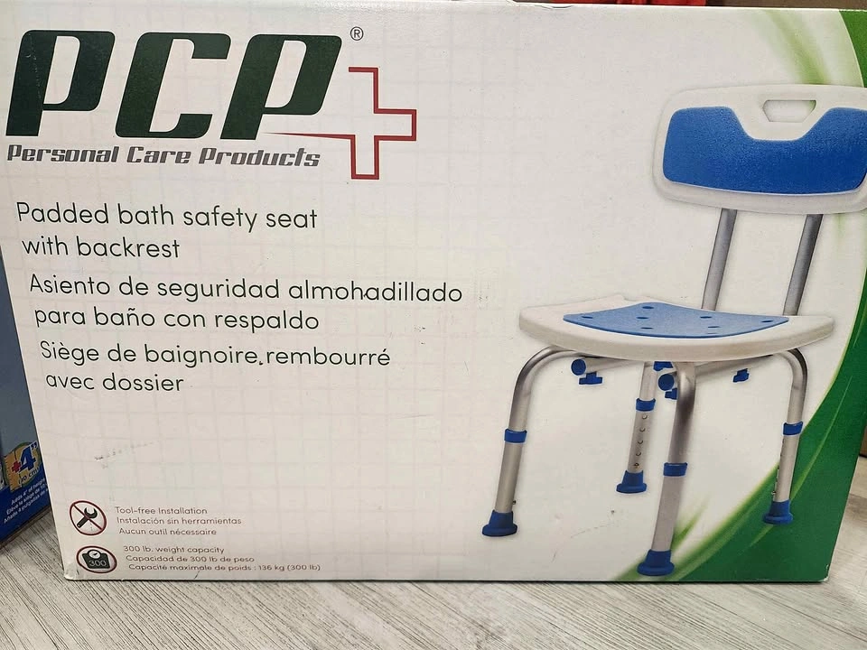 Padded Bath Seat with Backrest