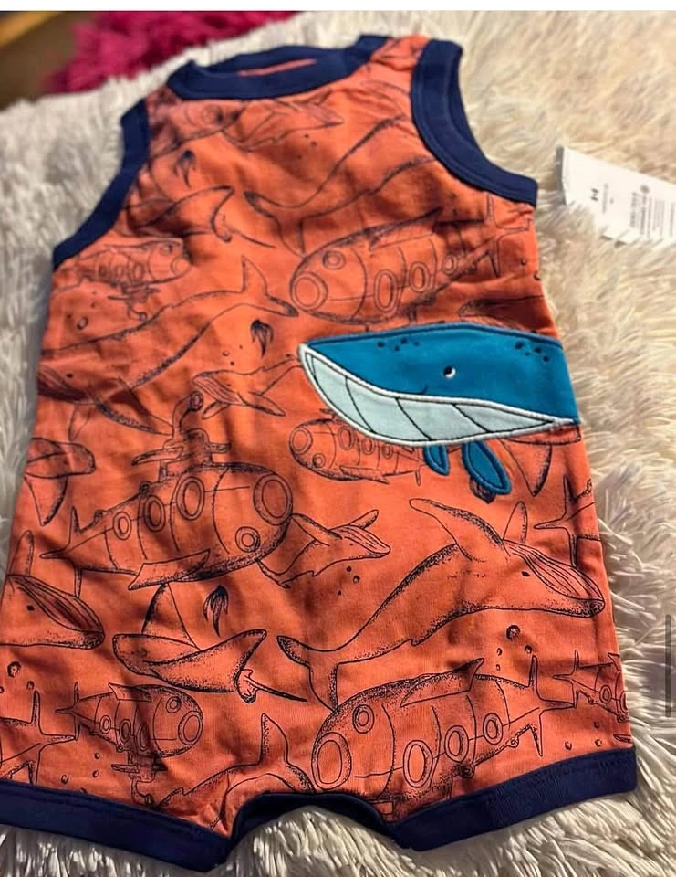 BOYS ROMPER SIZES: 3 MONTHS & 6 MONTHS PRICE:$15