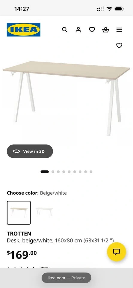 IKEA TROTTEN Desk 63x31.5 inches - photo 2