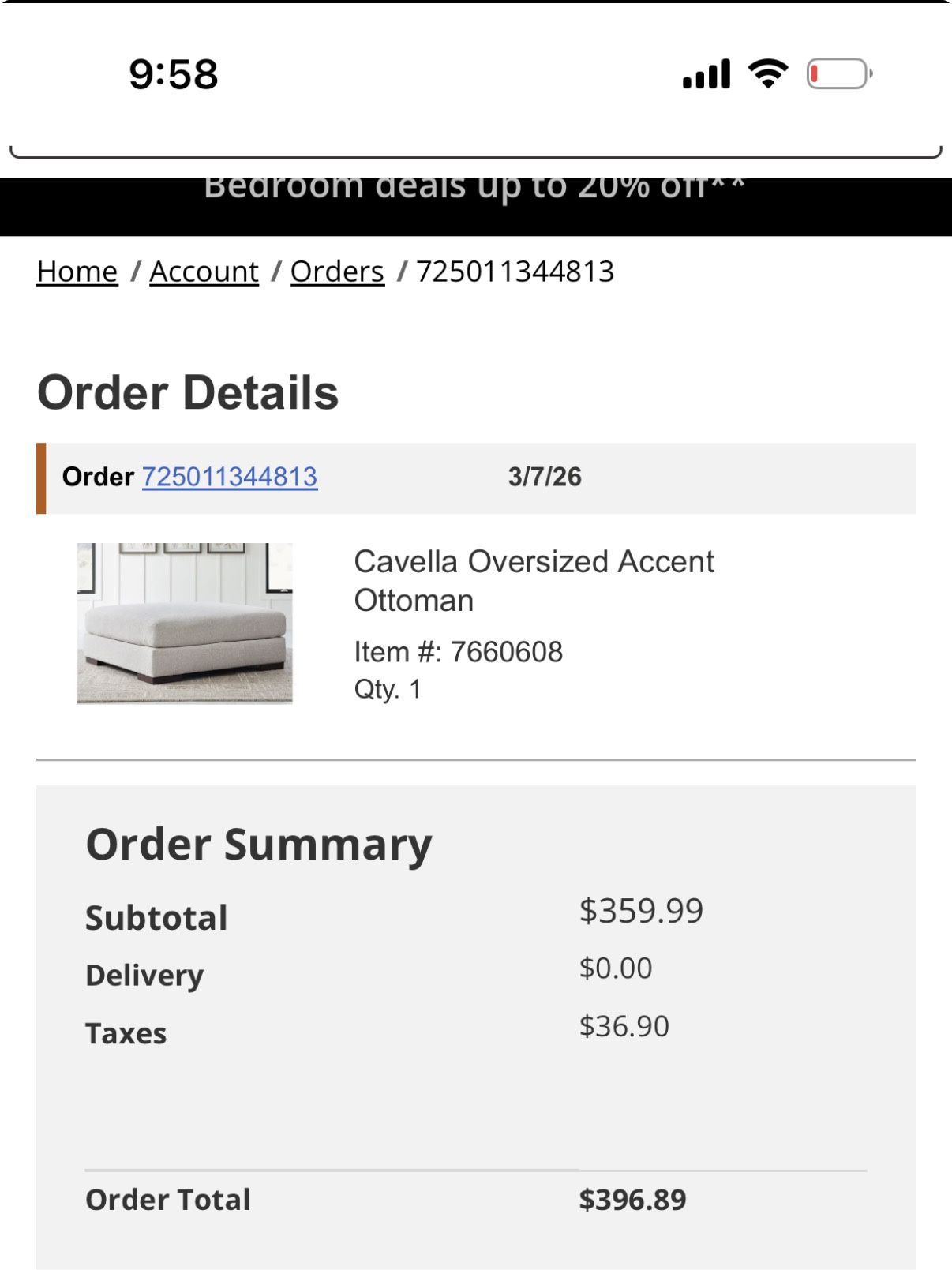 Pebble Ottoman Brand New - photo 5