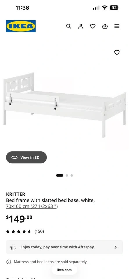 IKEA Toddler Bed Frame w/ Sheep Headboard 70x160cm - photo 3