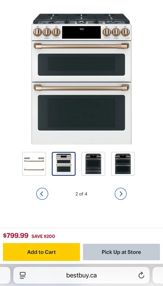 Café Induction Range Handle Kit - Brushed Bronze - photo 2
