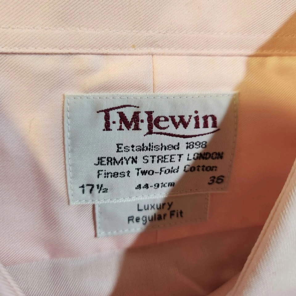 T.M.Lewin Pink Dress Shirt 17.5 New w/ Tags - photo 4
