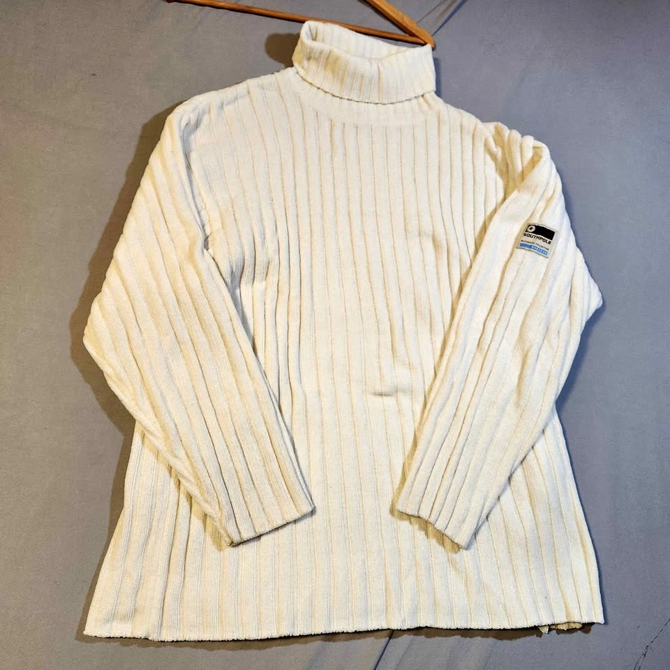 Southpole Ribbed Turtleneck Sweater XL Cream