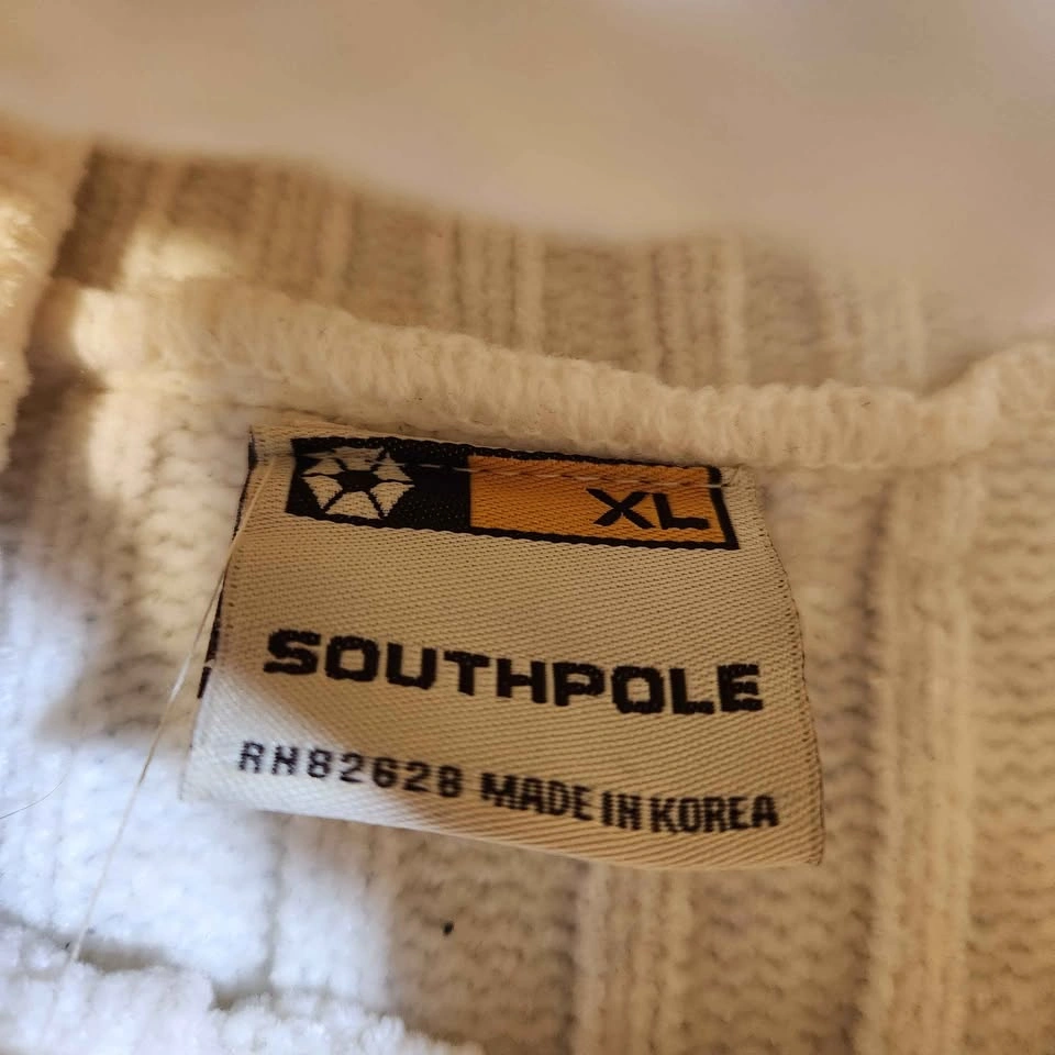 Southpole Ribbed Turtleneck Sweater XL Cream - photo 3