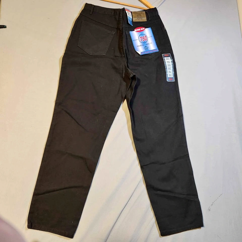 Bugle Boy 750 Relaxed Leg Black Jeans Size 14 NWT
