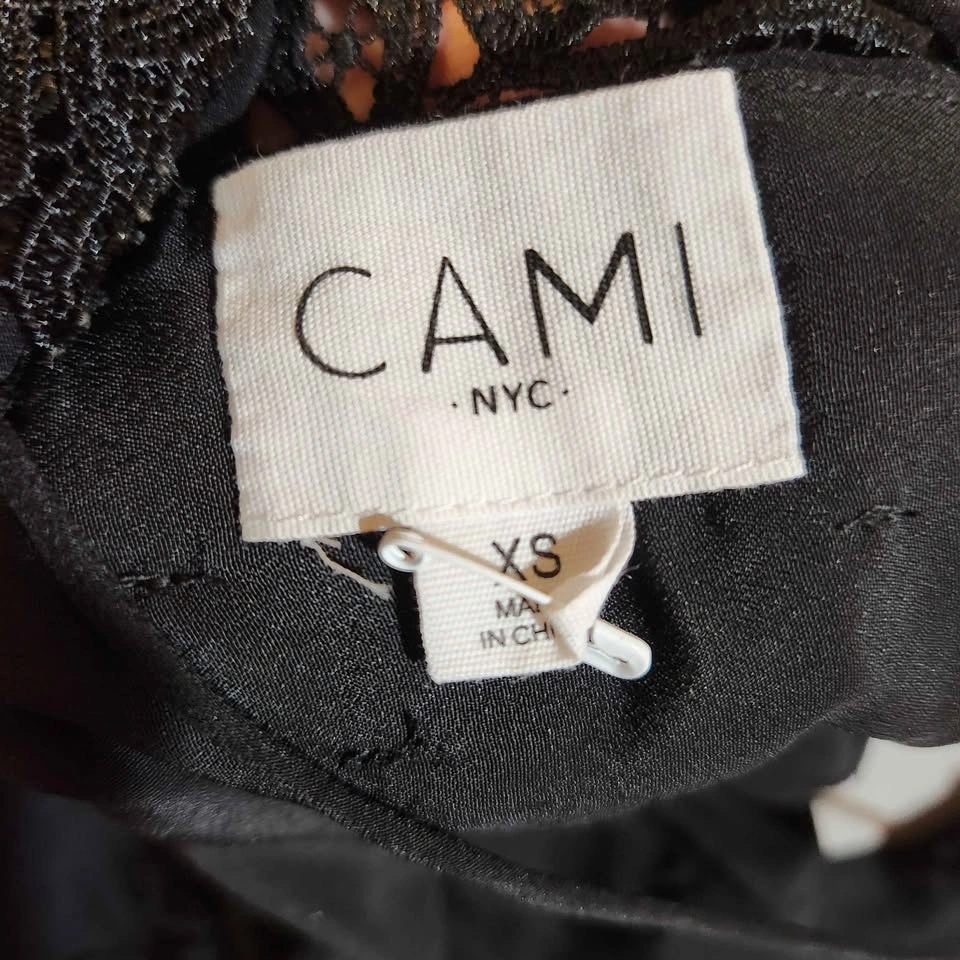 CAMI NYC Black Silk Lace Camisole Top XS Reversible - photo 3
