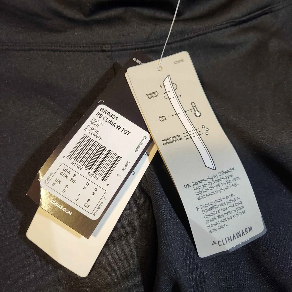 Adidas Climawarm Running Tights Black Small New with Tags - photo 3