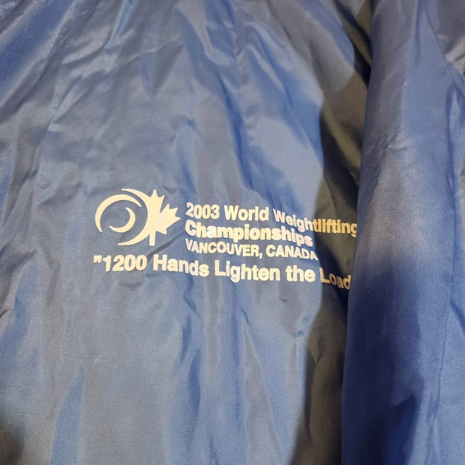 2003 World Weightlifting CKNW AM980 Blue Windbreaker Jacket XL - photo 3