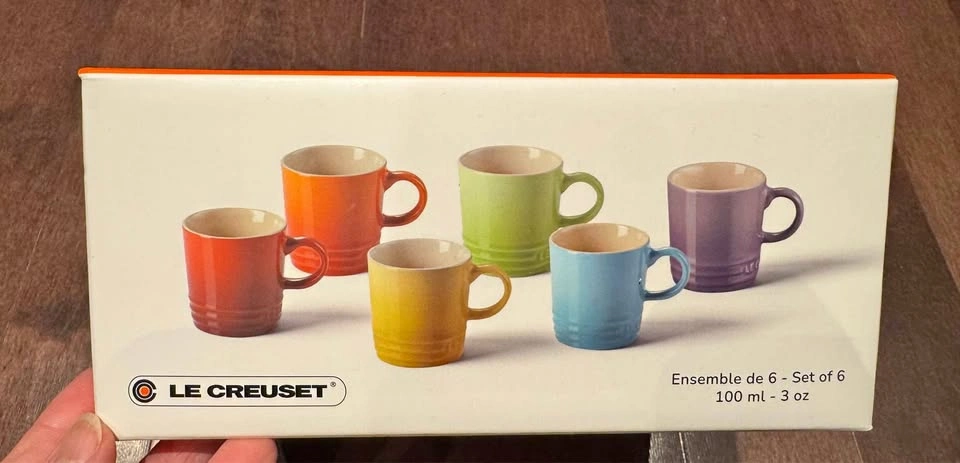 LE CREUSET Espresso Mugs NEW 100ml