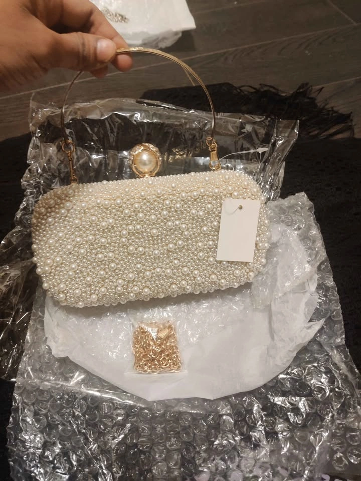 Brand new beautiful luxury pearl embellished party bag for women - photo 4