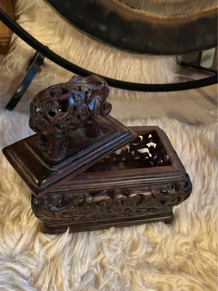 Elephant Jewellery Box – Carved Look - photo 2