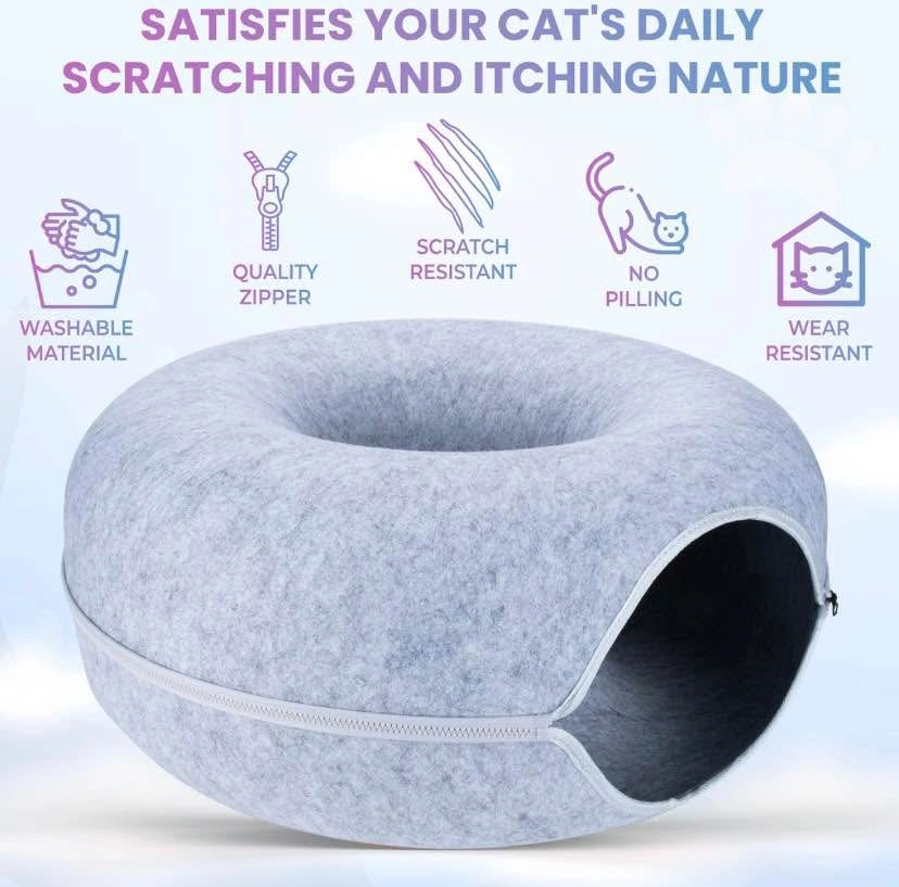 Cat tunnel bed (barely used) - photo 4