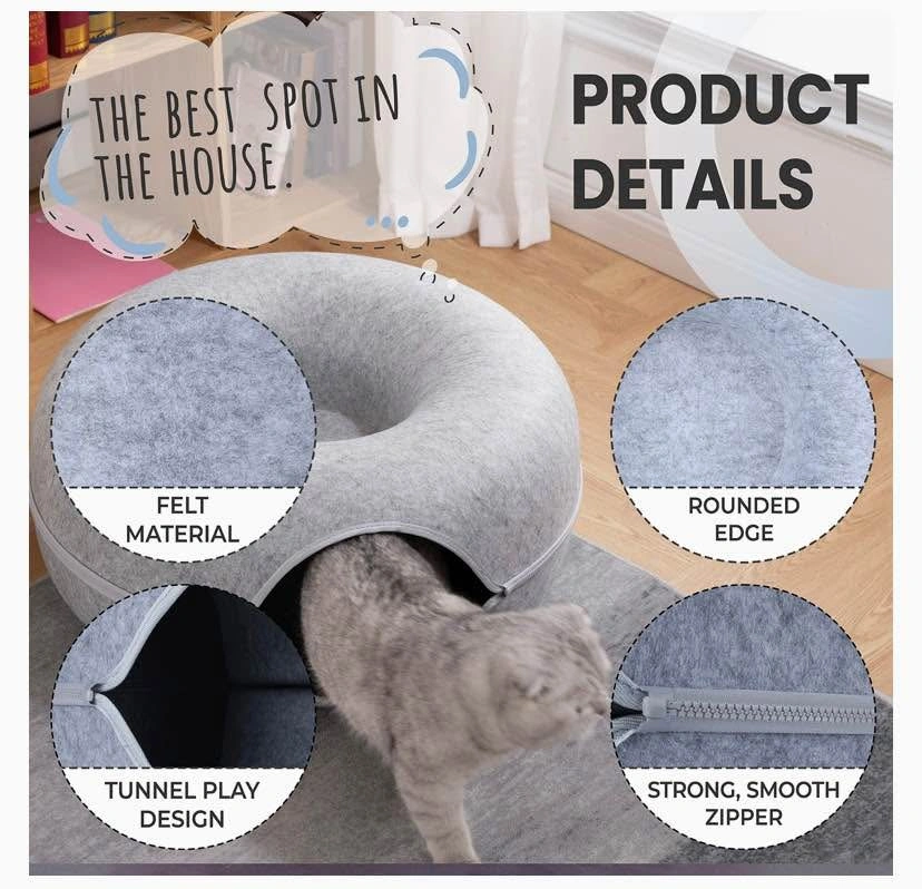 Cat tunnel bed (barely used) - photo 5