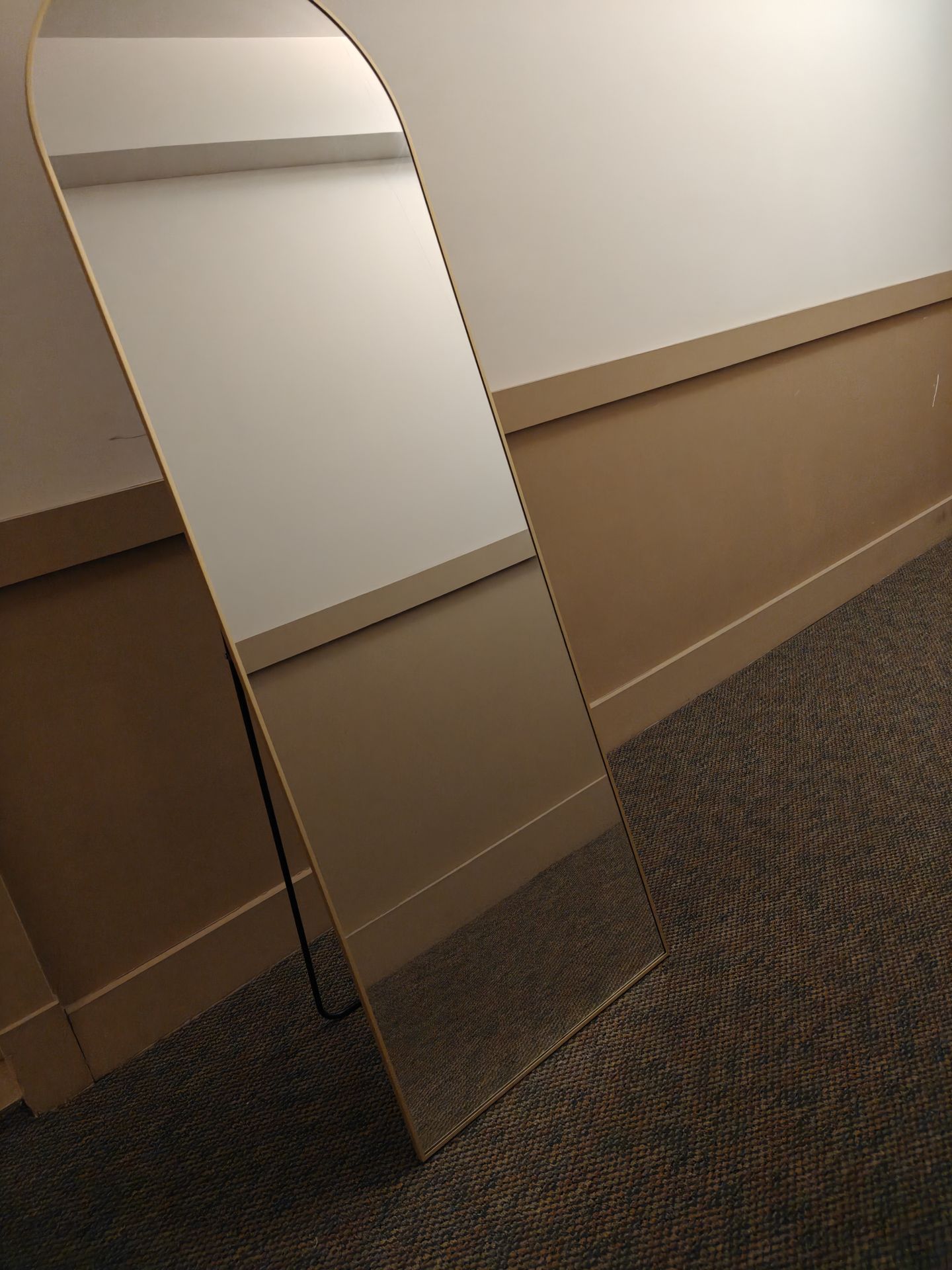Arched Full Length Mirror - Gold Aluminum Frame (64" x 21")