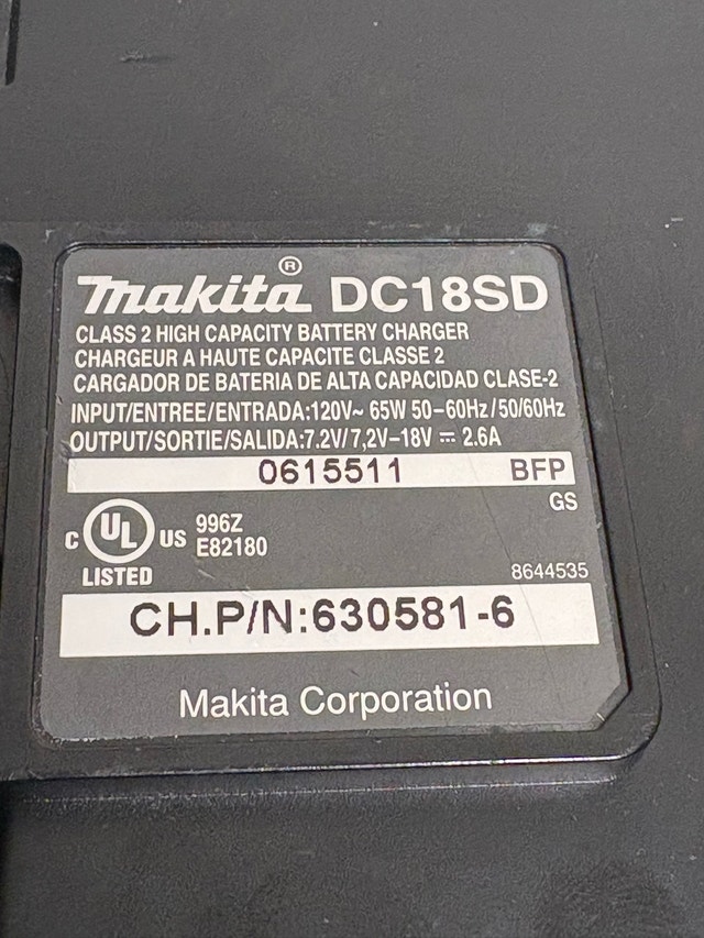 Makita DC18SD 18V Battery Charger Li-Ion NiMH OEM - photo 5