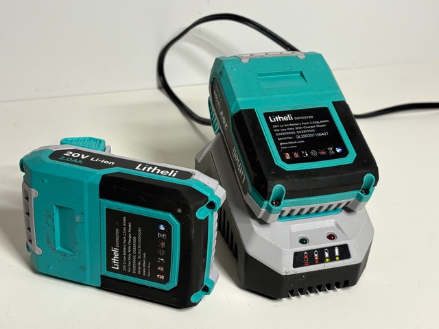Litheli 20V Battery & Charger Kit w/ 2 Batteries